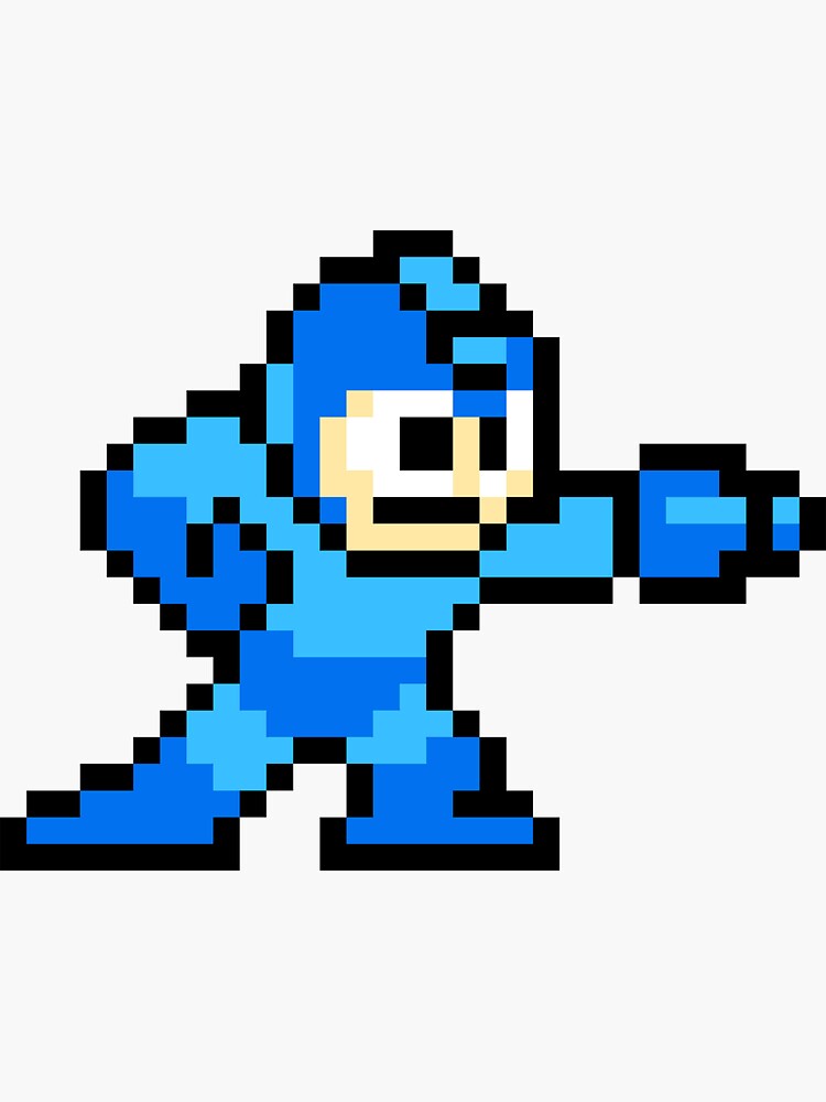 Original intentional pixel art of Mega Man