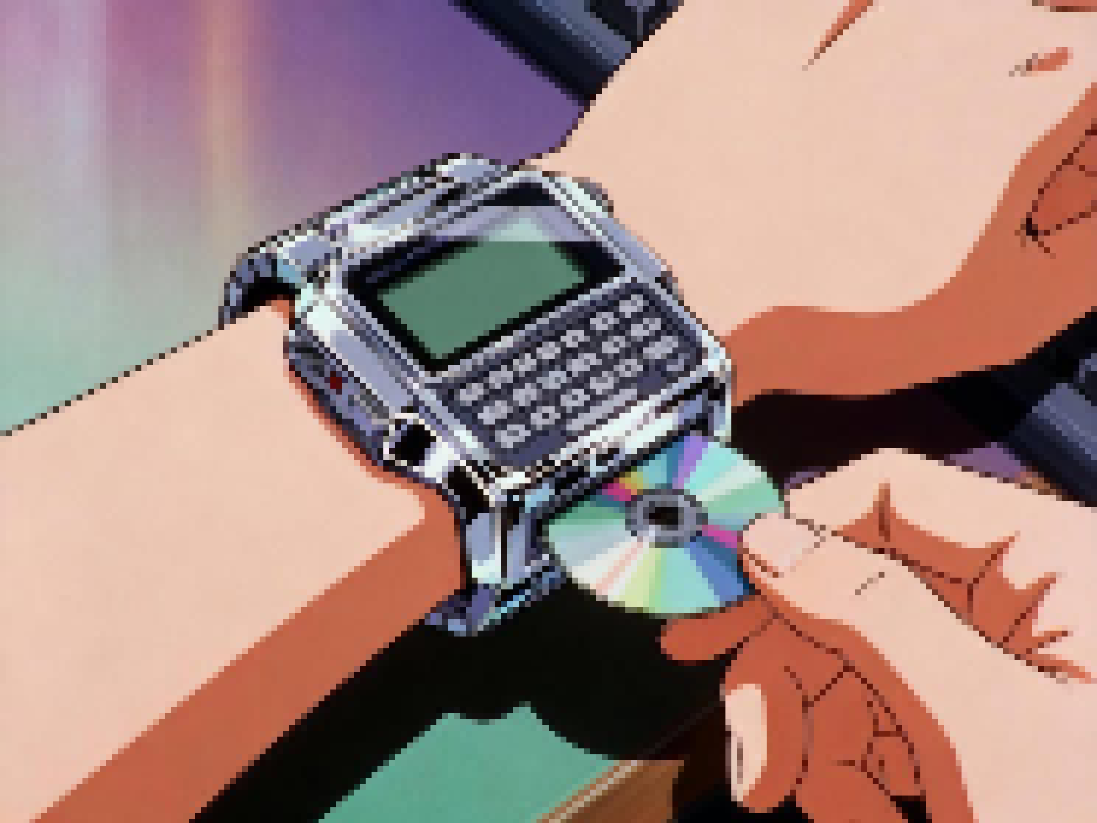 Subsampled test image showing pixelation effect